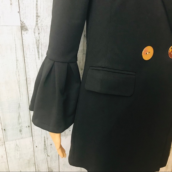 Endless Rose Ruffle Sleeve Two Button Blazer - Picture 3 of 7